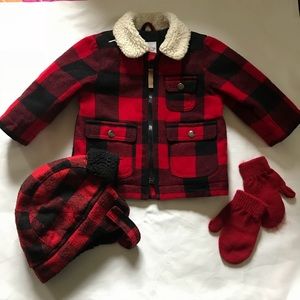 buffalo plaid winter coat